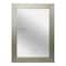 Head West 31.5" Silver Honeycomb Embossed Framed Beveled Wall Mirror